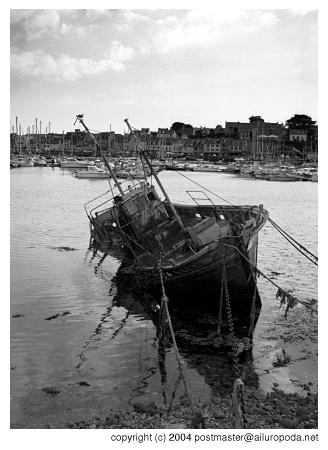 Abandoned fishing boat